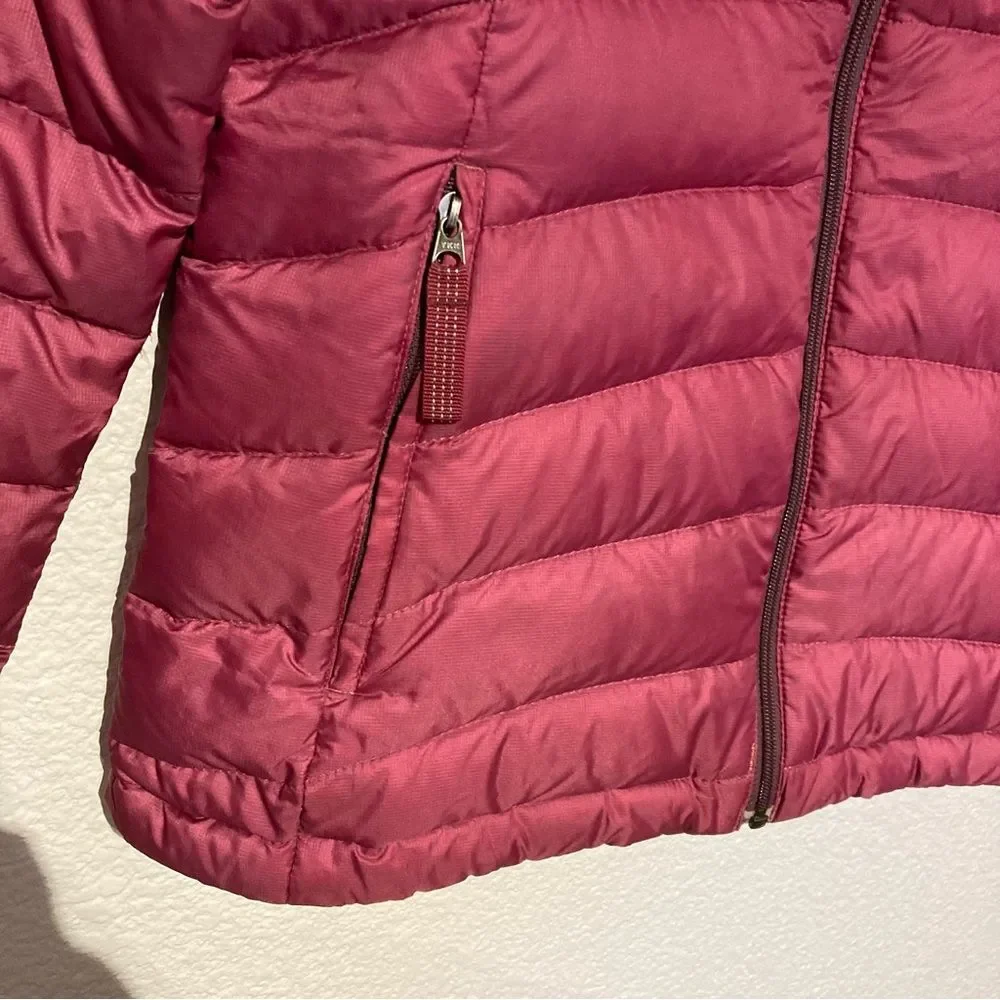 Patagonia Girls Size Large Berry Pink Goosedown Jacket Goose Down Full Zip